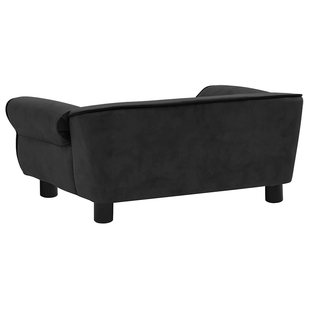 Divano per Cani Nero 72x45x30 cm in Peluche