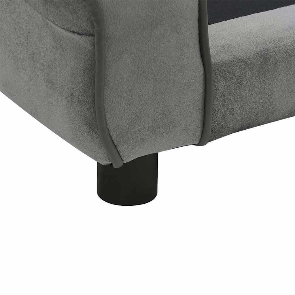 Divano per Cani Grigio Scuro 72x45x30 cm in Peluche