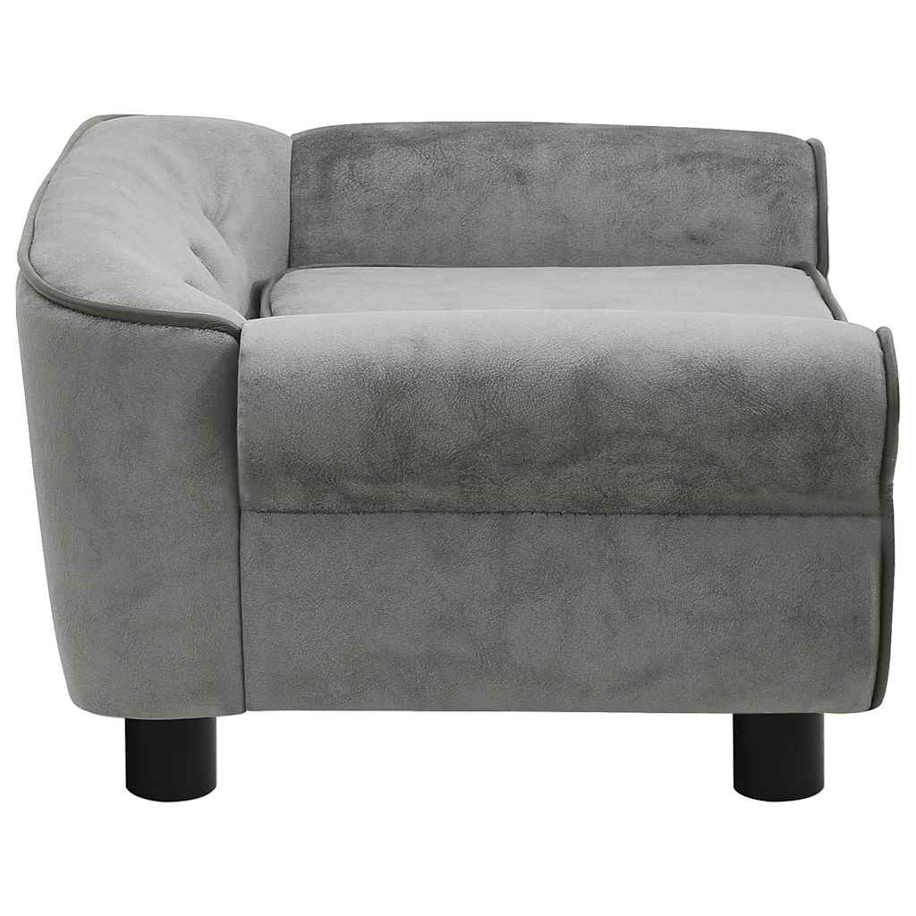Divano per Cani Grigio Scuro 72x45x30 cm in Peluche
