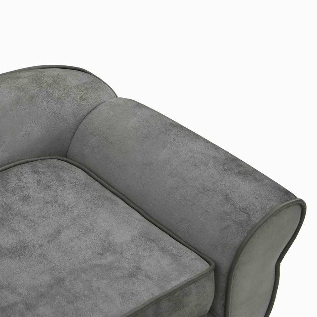 Divano per Cani Grigio Scuro 72x45x30 cm in Peluche