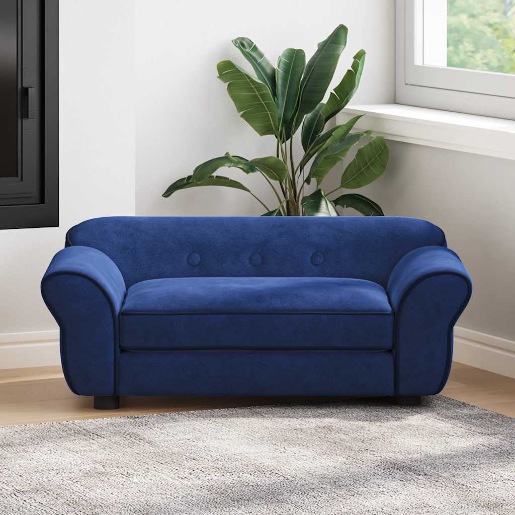 Divano per Cani Blu 72x45x30 cm in Peluche