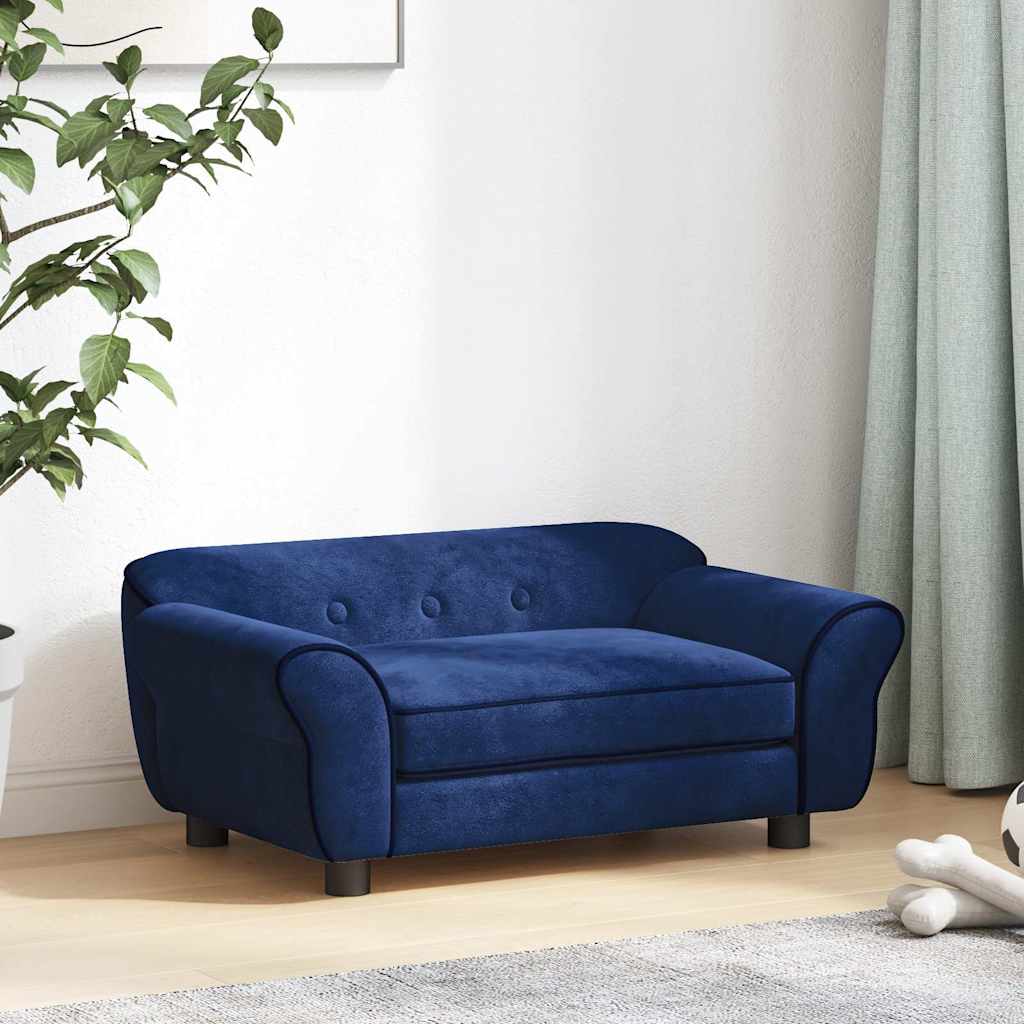 Divano per Cani Blu 72x45x30 cm in Peluche
