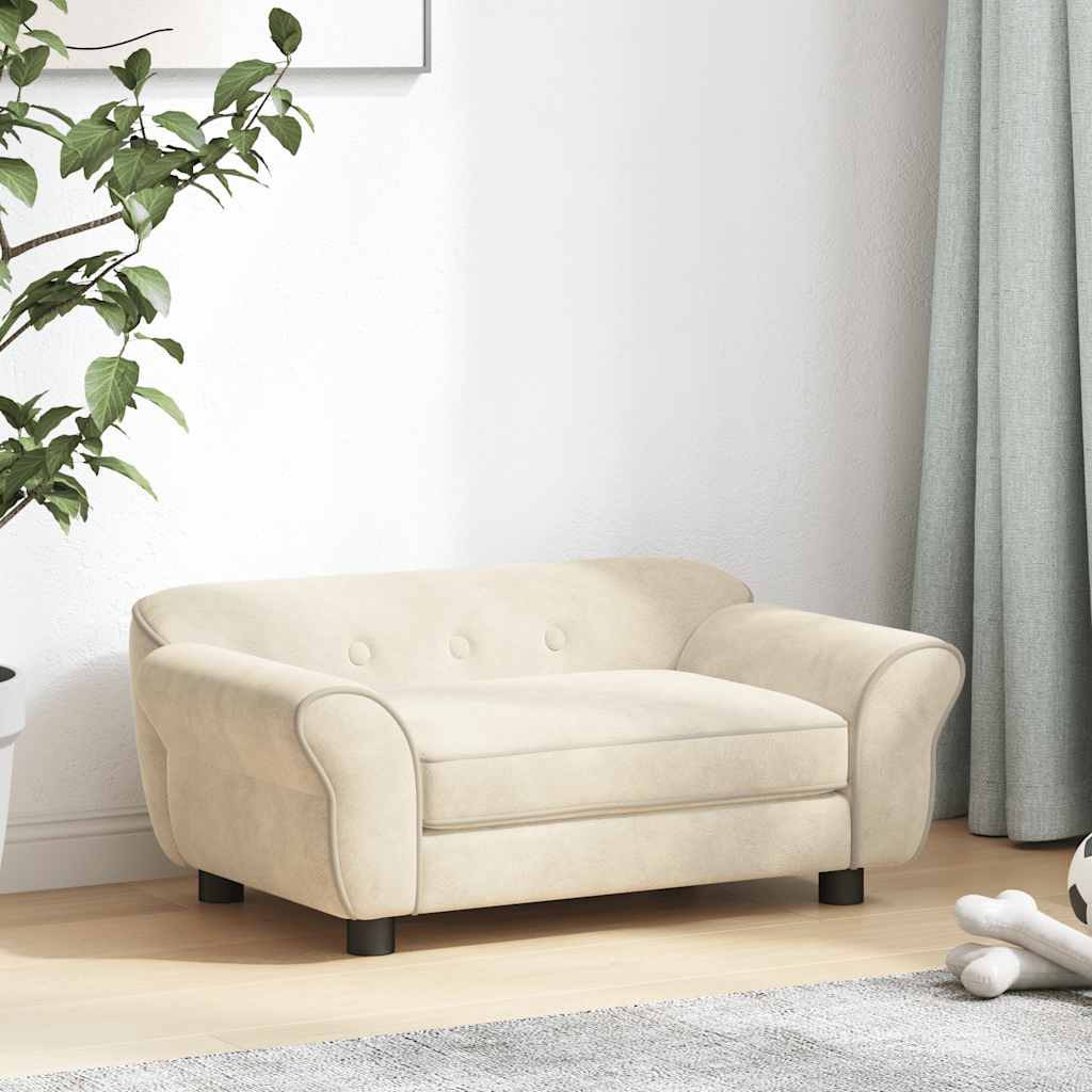 Divano per Cani Crema 72x45x30 cm in Peluche