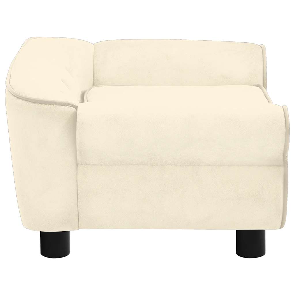 Divano per Cani Crema 72x45x30 cm in Peluche
