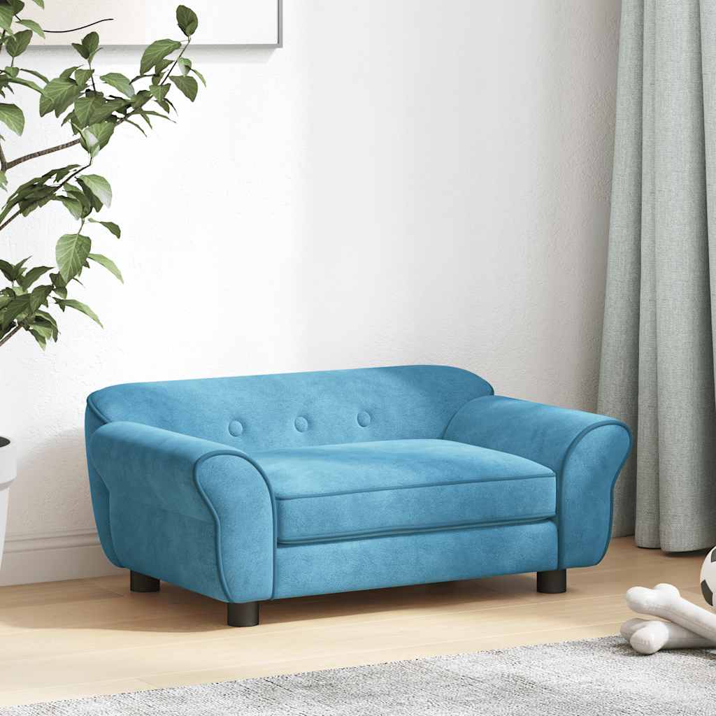 Divano per Cani Turchese 72x45x30 cm in Peluche