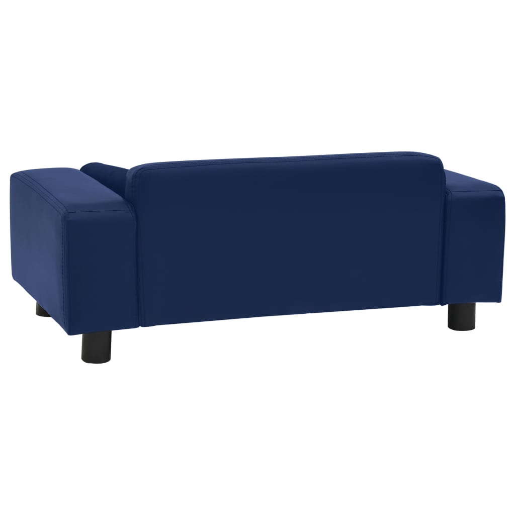 Divano per Cani Blu 81x43x31 cm in Peluche e Similpelle