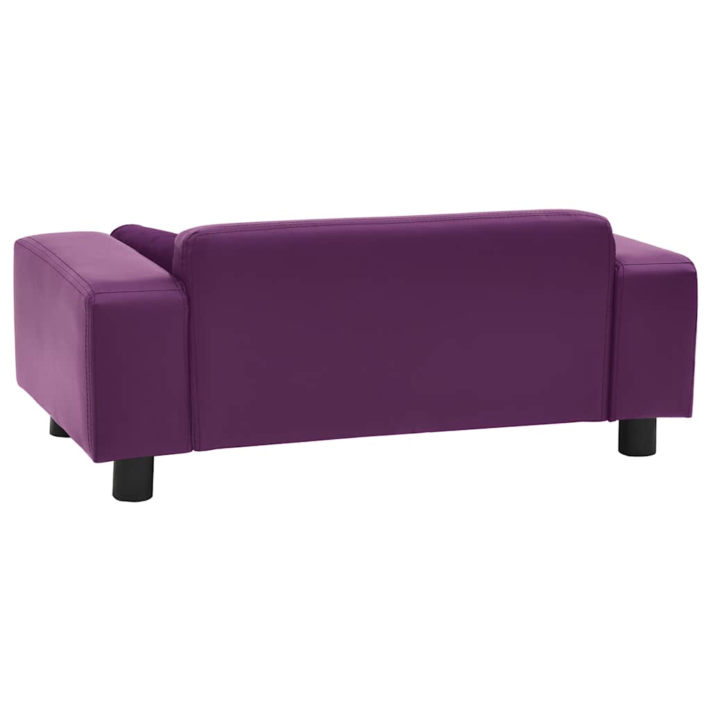 Divano per Cani Borgogna 81x43x31 cm in Peluche e Similpelle