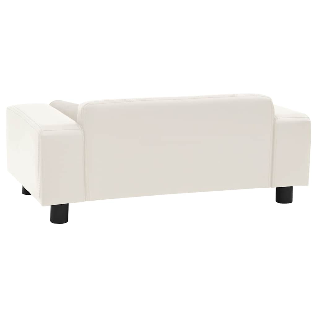 Divano per Cani Crema 81x43x31 cm in Peluche e Similpelle