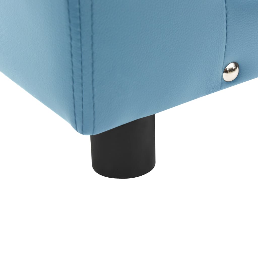 Divano per Cani Blu 81x43x31 cm in Peluche e Similpelle