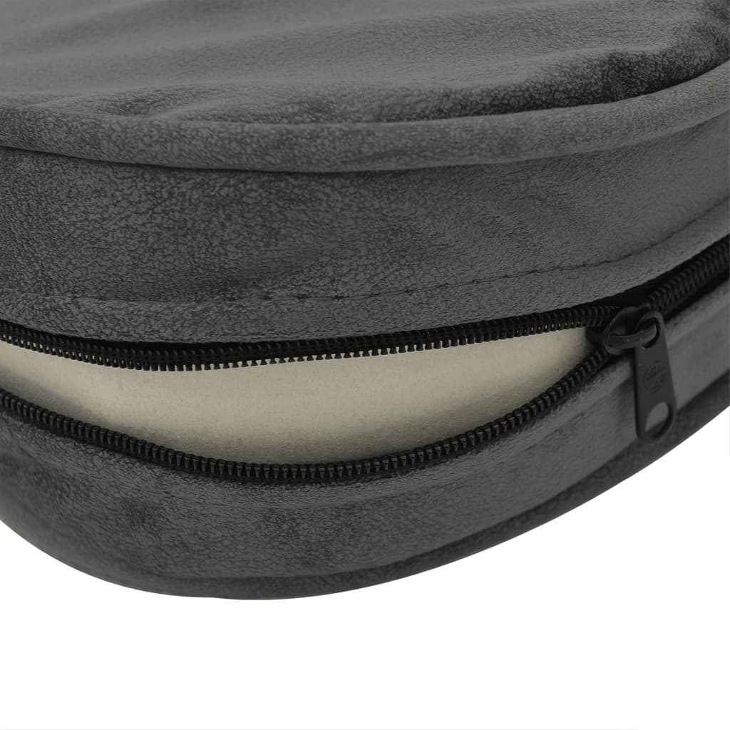 Divano per Cani Grigio Scuro 48x48x32cm in Peluche e Similpelle