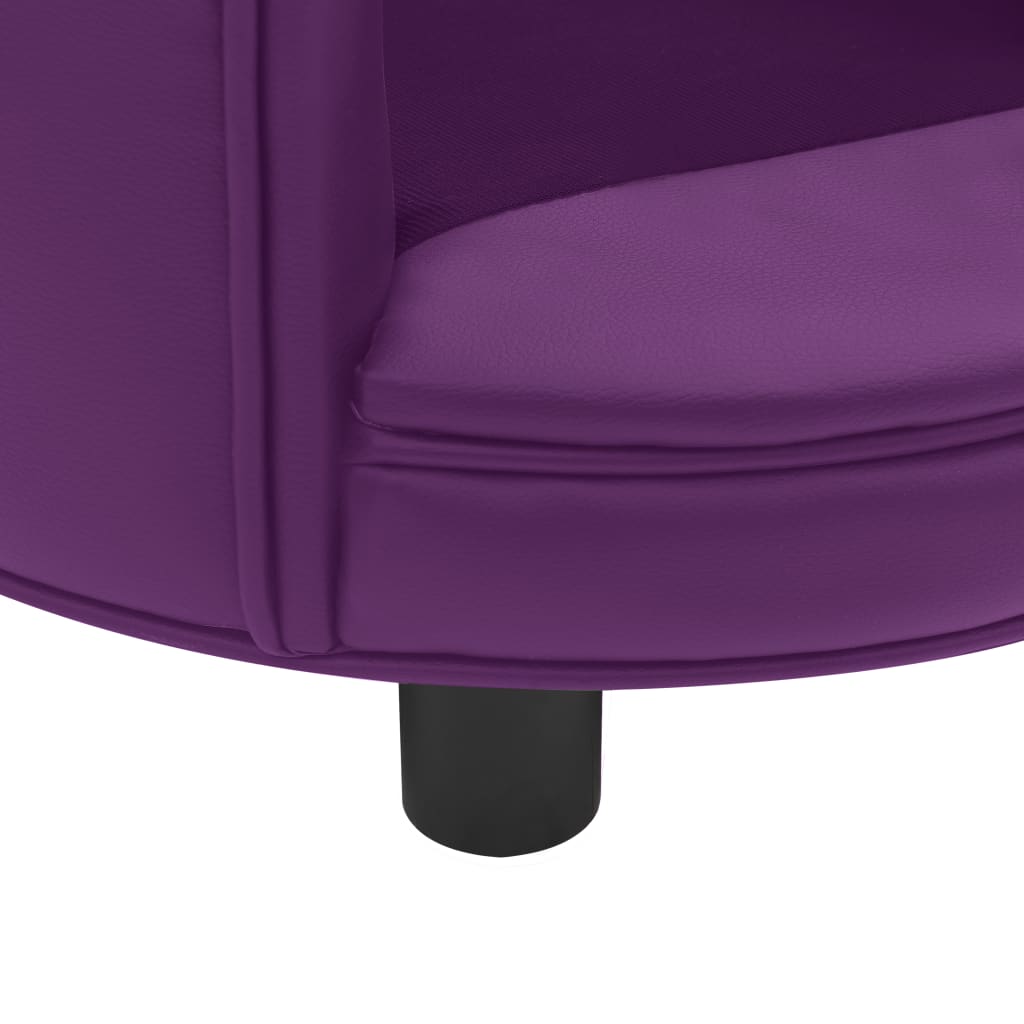 Divano per Cani Borgogna 48x48x32 cm in Peluche e Similpelle