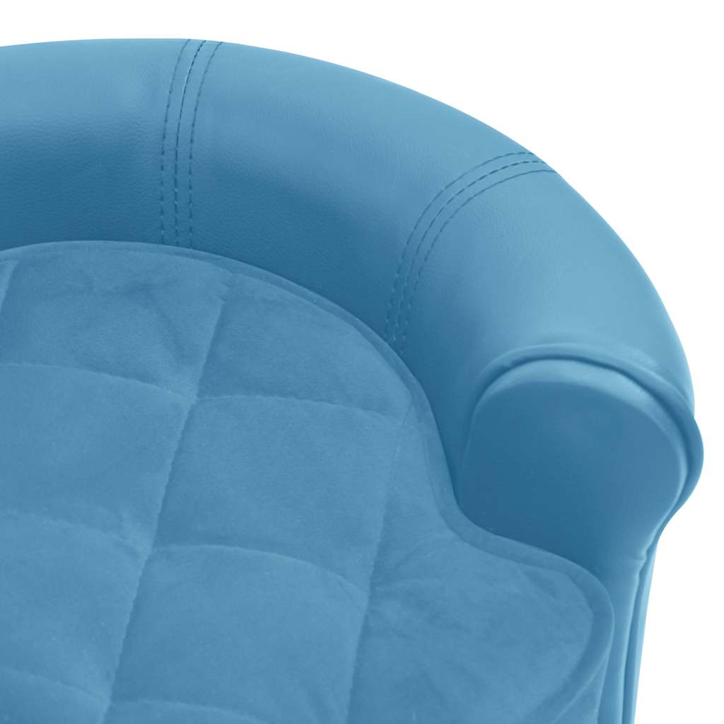 Divano per Cani Turchese 48x48x32 cm in Peluche e Similpelle