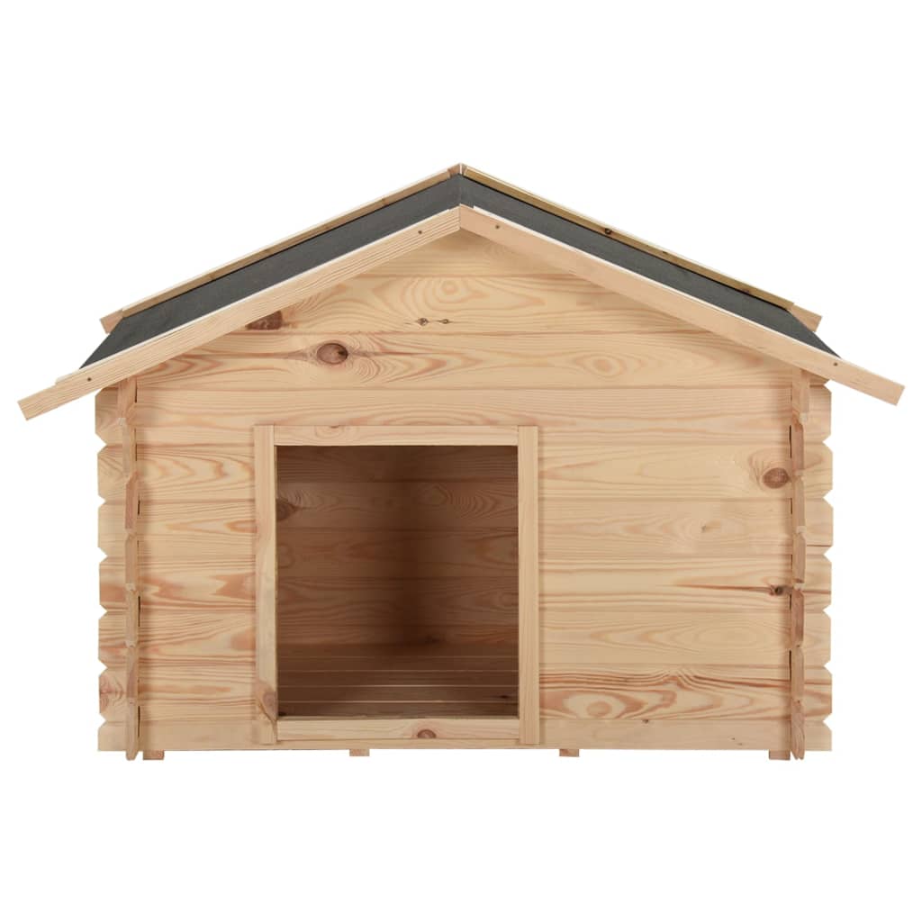 Cuccia per Cani 120x70x100,6 cm in Legno Massello di Pino 14 mm