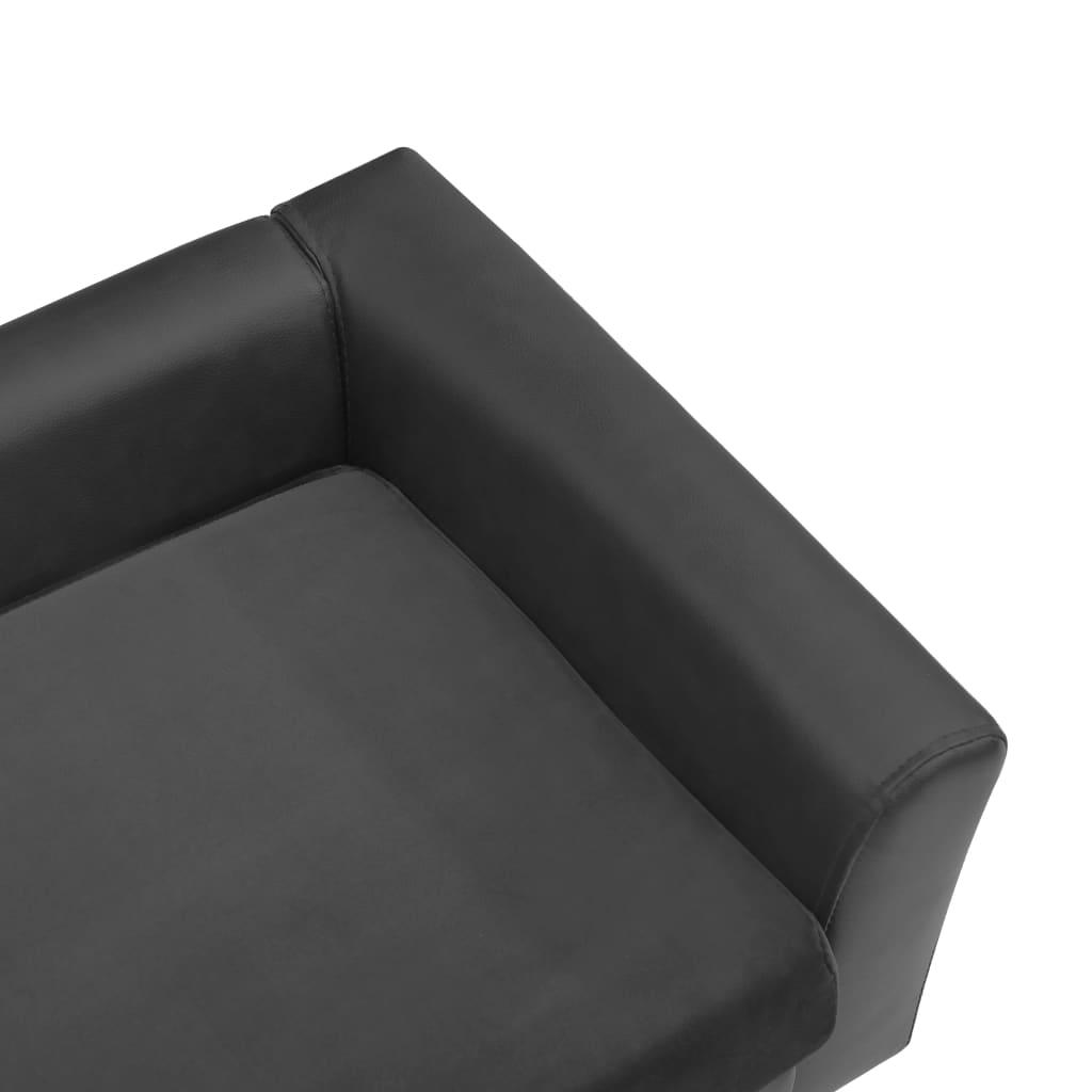 Divano Cani Cuscino Grigio Scuro 60x43x30cm Peluche Similpelle