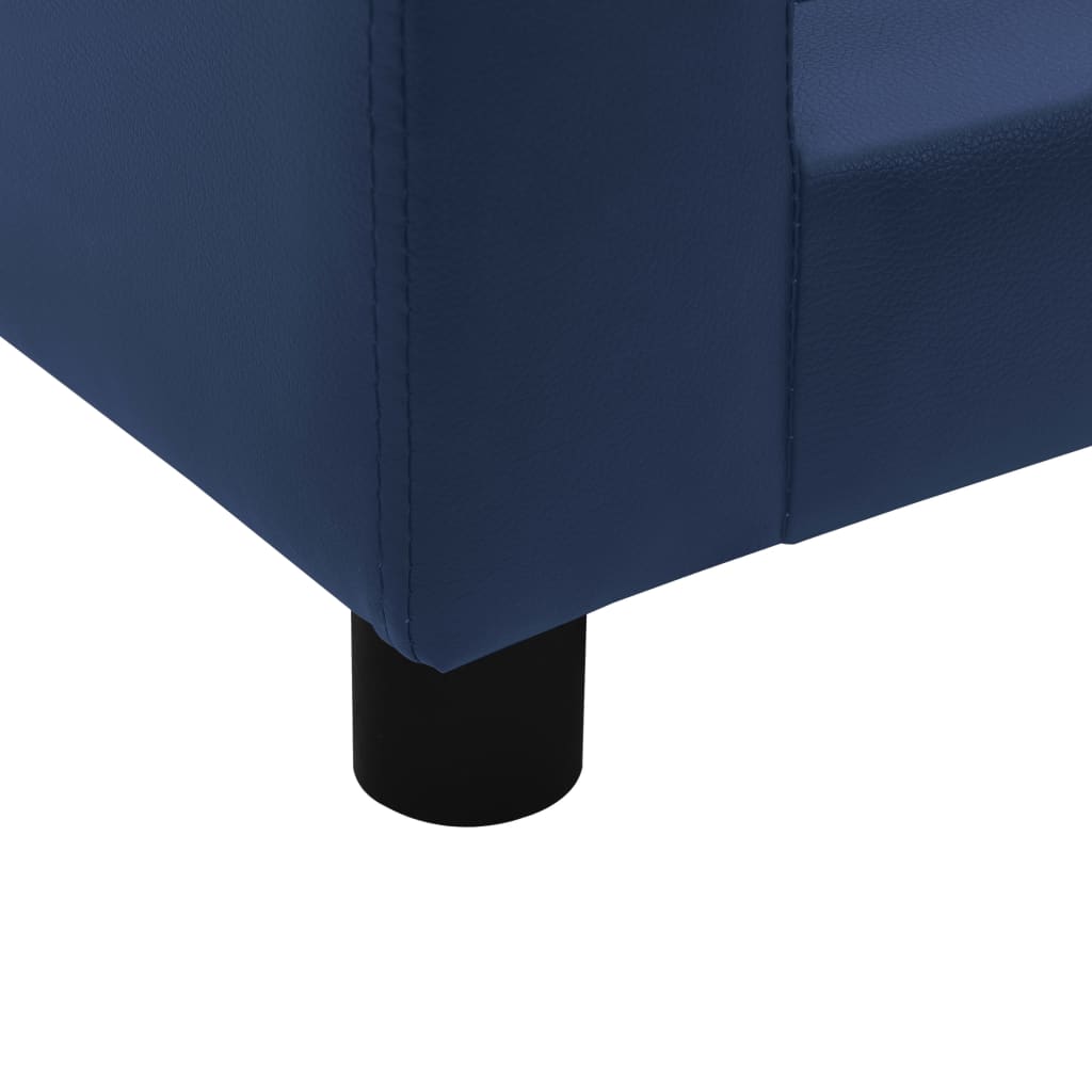 Divano per Cani Cuscino Blu 60x43x30cm Peluche Similpelle