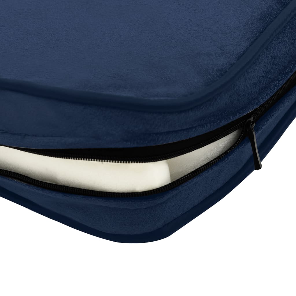 Divano per Cani Cuscino Blu 60x43x30cm Peluche Similpelle