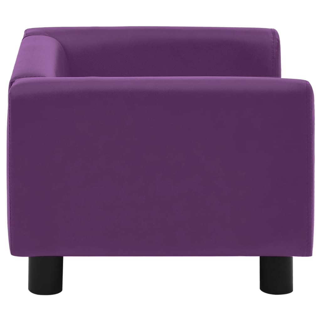 Divano per Cani Cuscino Borgogna 60x43x30cm Peluche Similpelle