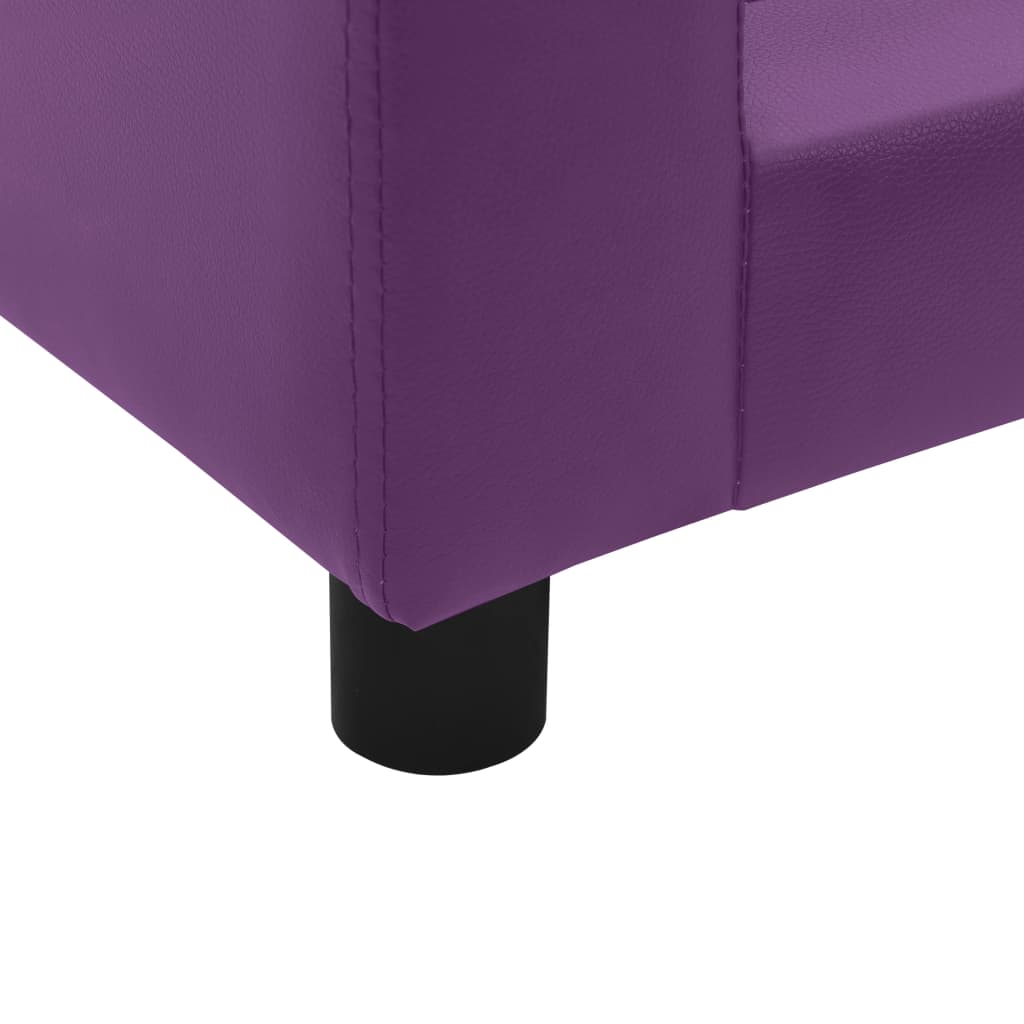 Divano per Cani Cuscino Borgogna 60x43x30cm Peluche Similpelle