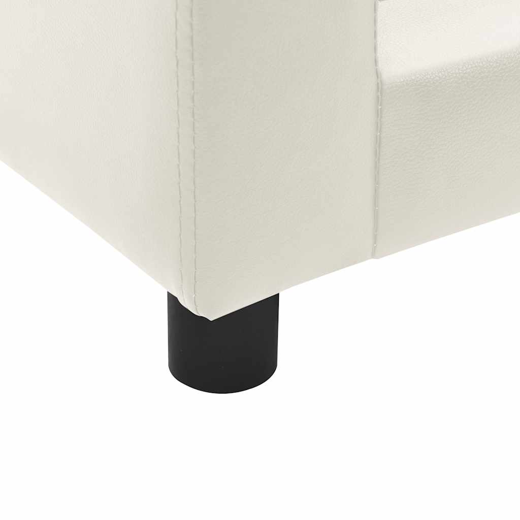 Divano per Cani Cuscino Crema 60x43x30cm Peluche Similpelle