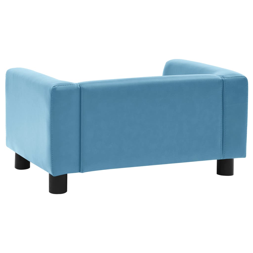 Divano per Cani Cuscino Turchese 60x43x30cm Peluche Similpelle