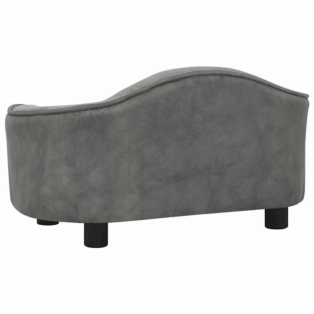 Divano per Cani Grigio 67x47x36 cm in Peluche