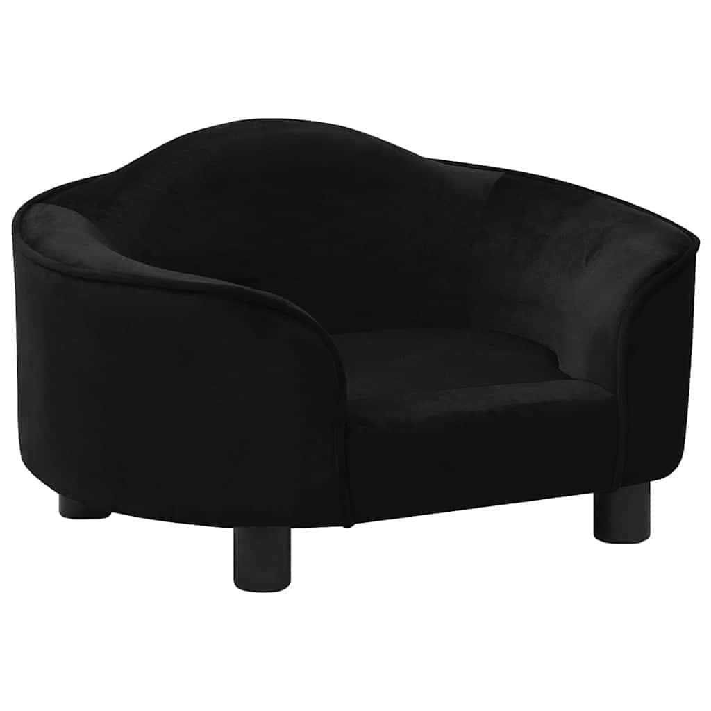 Divano per Cani Nero 67x47x36 cm in Peluche
