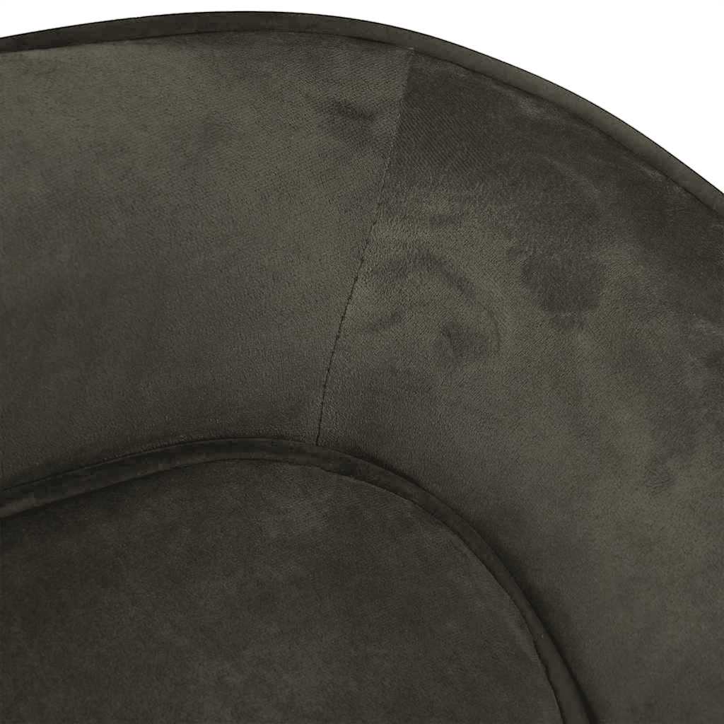 Divano per Cani Grigio Scuro 67x47x36 cm in Peluche