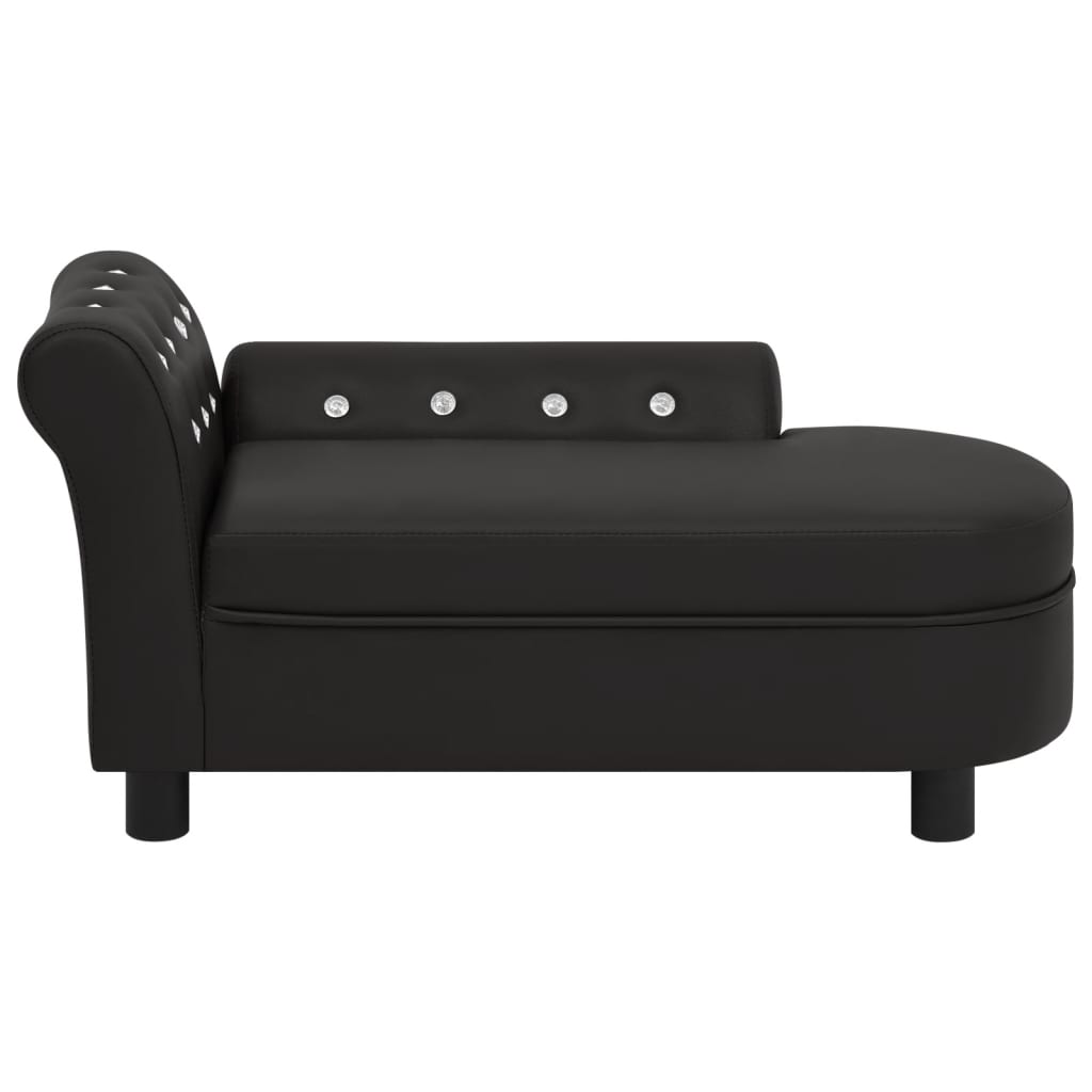 Divano per Cani Nero 83x45x42 cm in Similpelle