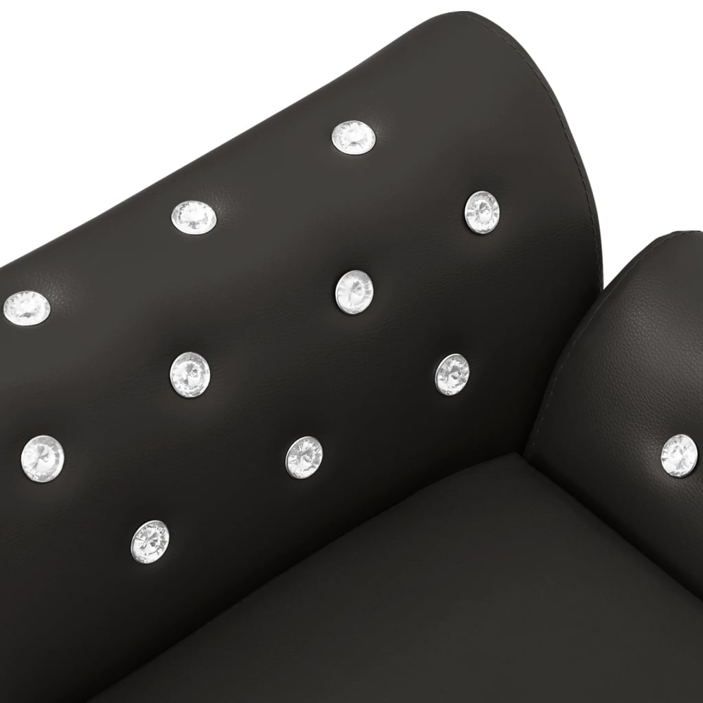 Divano per Cani Nero 83x45x42 cm in Similpelle