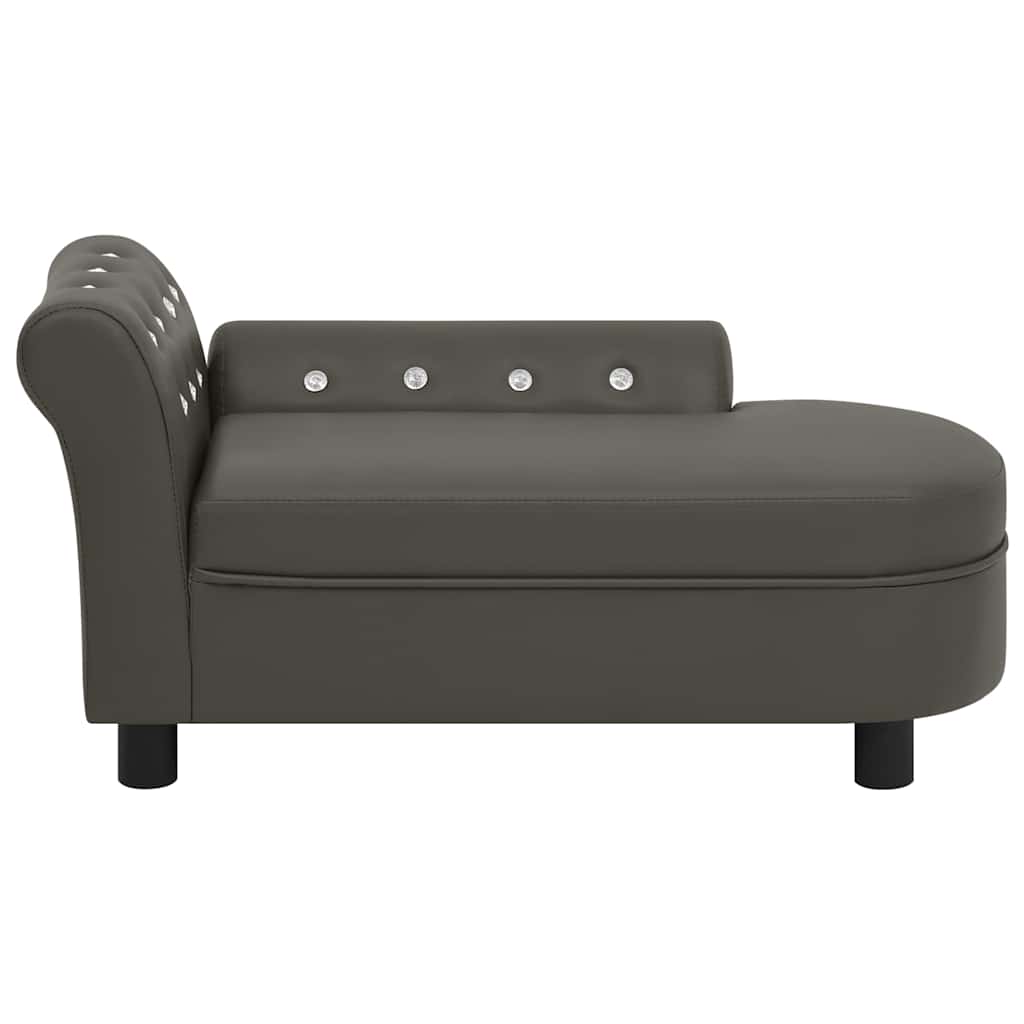 Divano per Cani Grigio Scuro 83x45x42 cm in Similpelle
