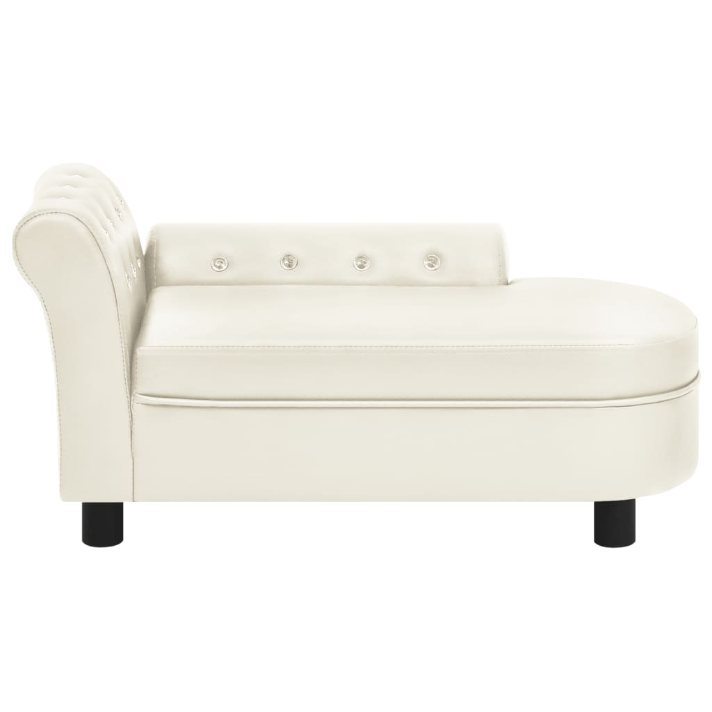Divano per Cani Crema 83x45x42 cm in Similpelle