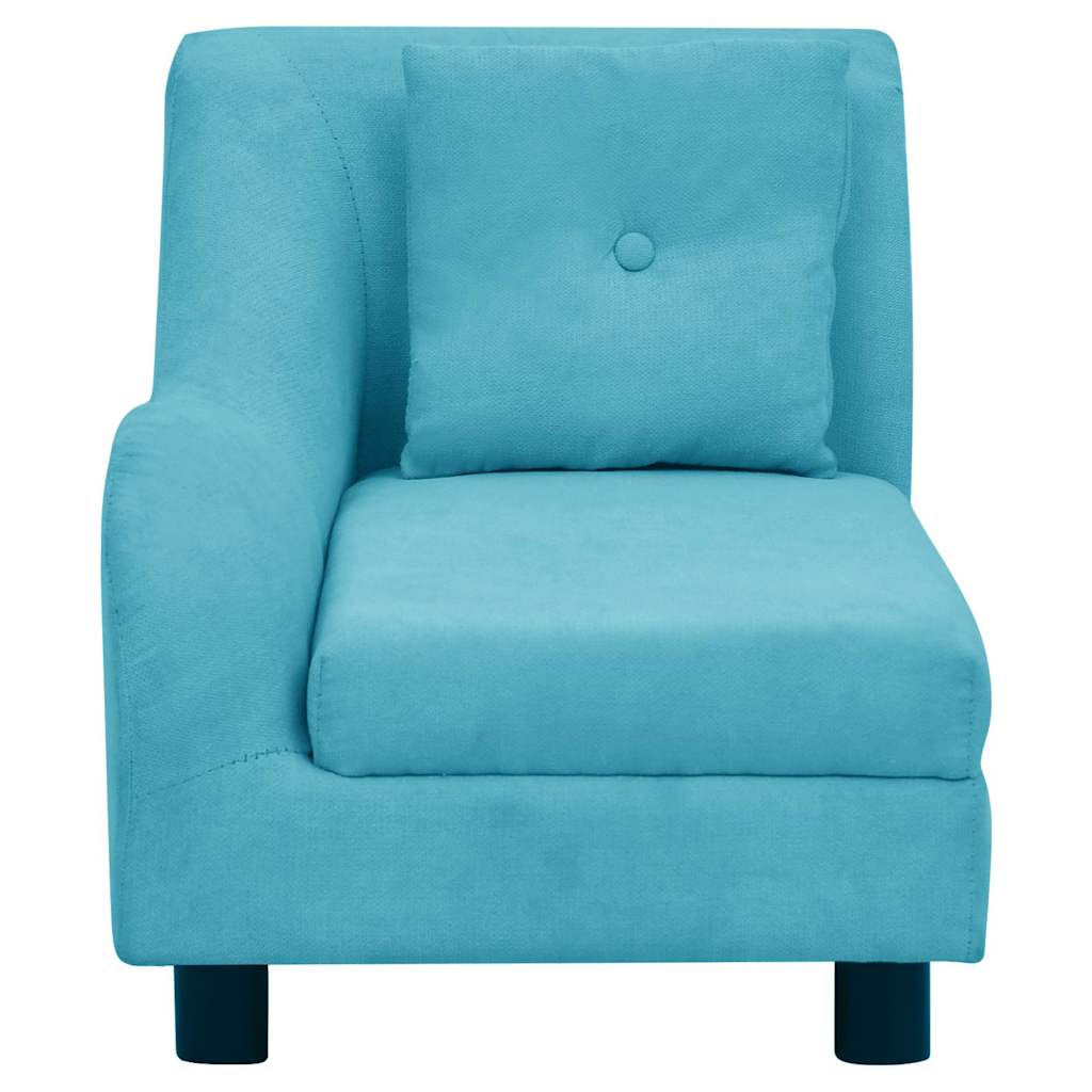 Divano per Cani con Cuscino Turchese 83x44x44 cm in Peluche