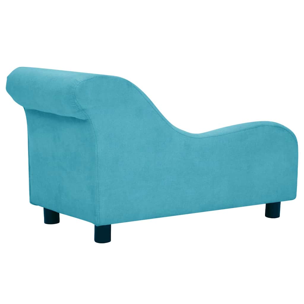Divano per Cani con Cuscino Turchese 83x44x44 cm in Peluche