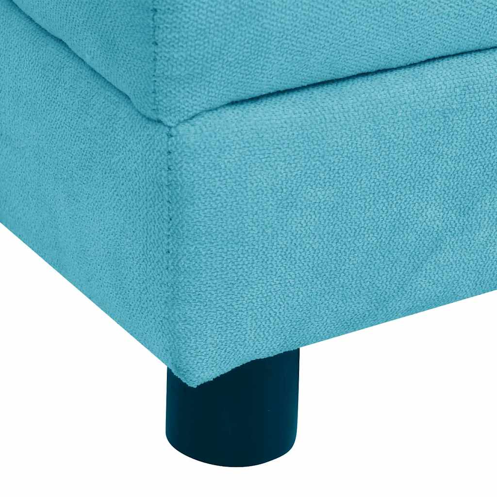 Divano per Cani con Cuscino Turchese 83x44x44 cm in Peluche