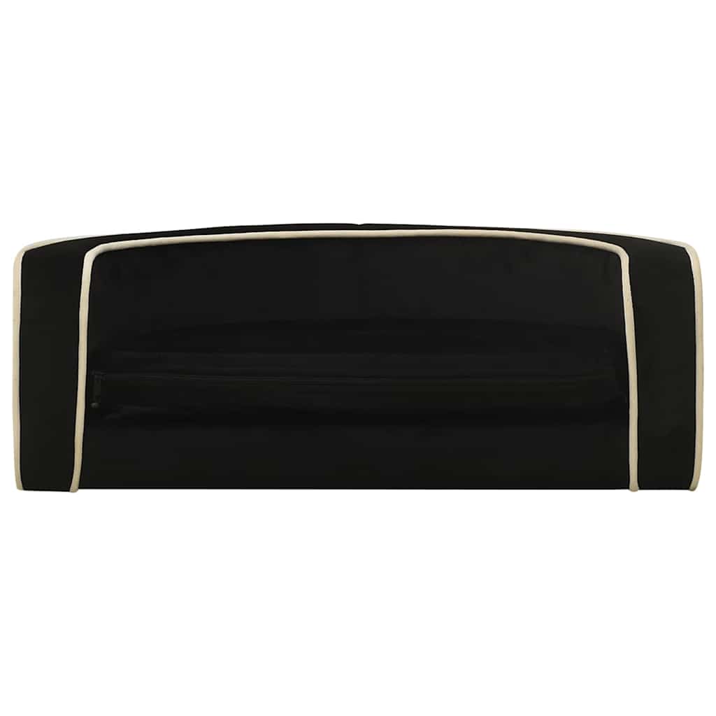 Divano Cani Pieghevole Nero 73x67x26 cm in Peluche e Cuscino