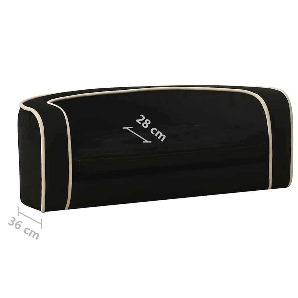 Divano Cani Pieghevole Nero 73x67x26 cm in Peluche e Cuscino