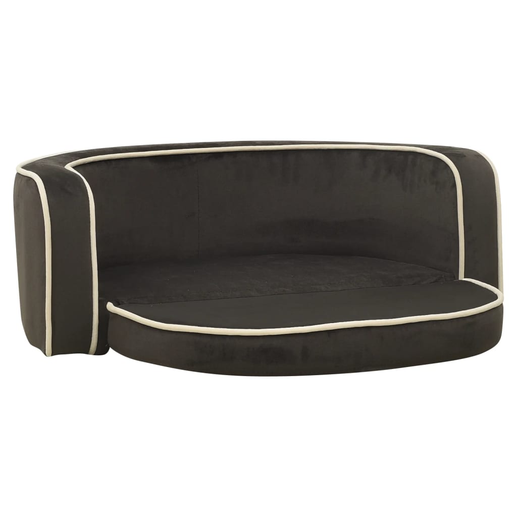 Divano Cani Pieghevole Grigio Scuro 73x67x26cm Peluche Cuscino
