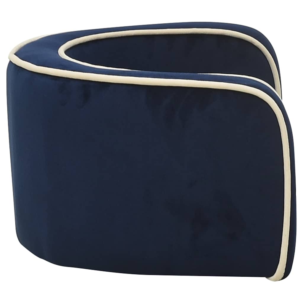 Divano Cani Pieghevole Blu 73x67x26 cm in Peluche e Cuscino