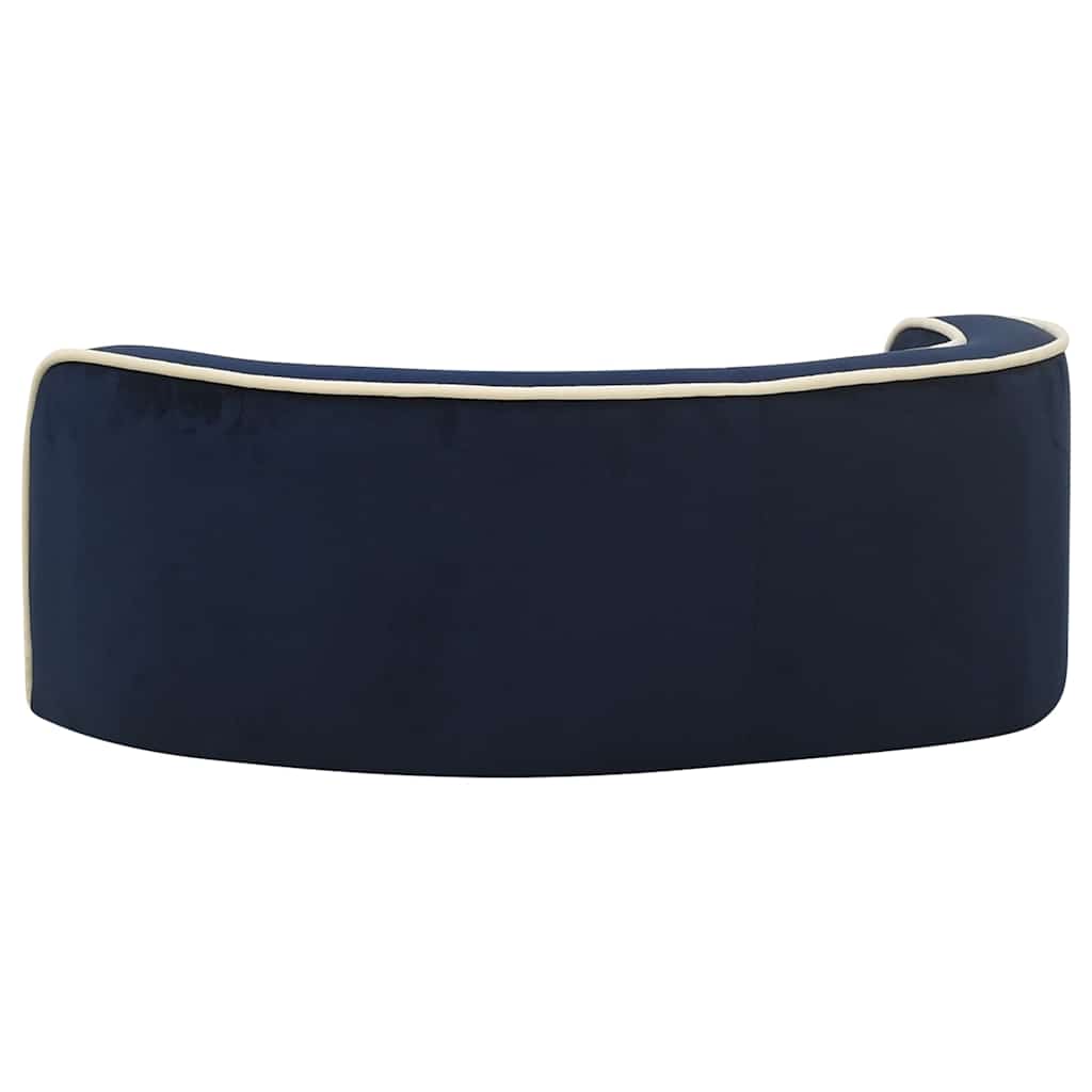 Divano Cani Pieghevole Blu 73x67x26 cm in Peluche e Cuscino