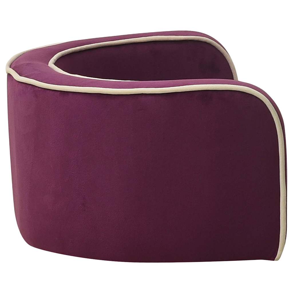 Divano Cani Pieghevole Bordeaux 73x67x26cm in Peluche e Cuscino