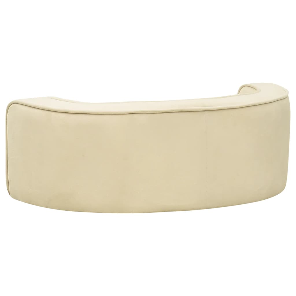 Divano Cani Pieghevole Crema 73x67x26cm in Peluche e Cuscino