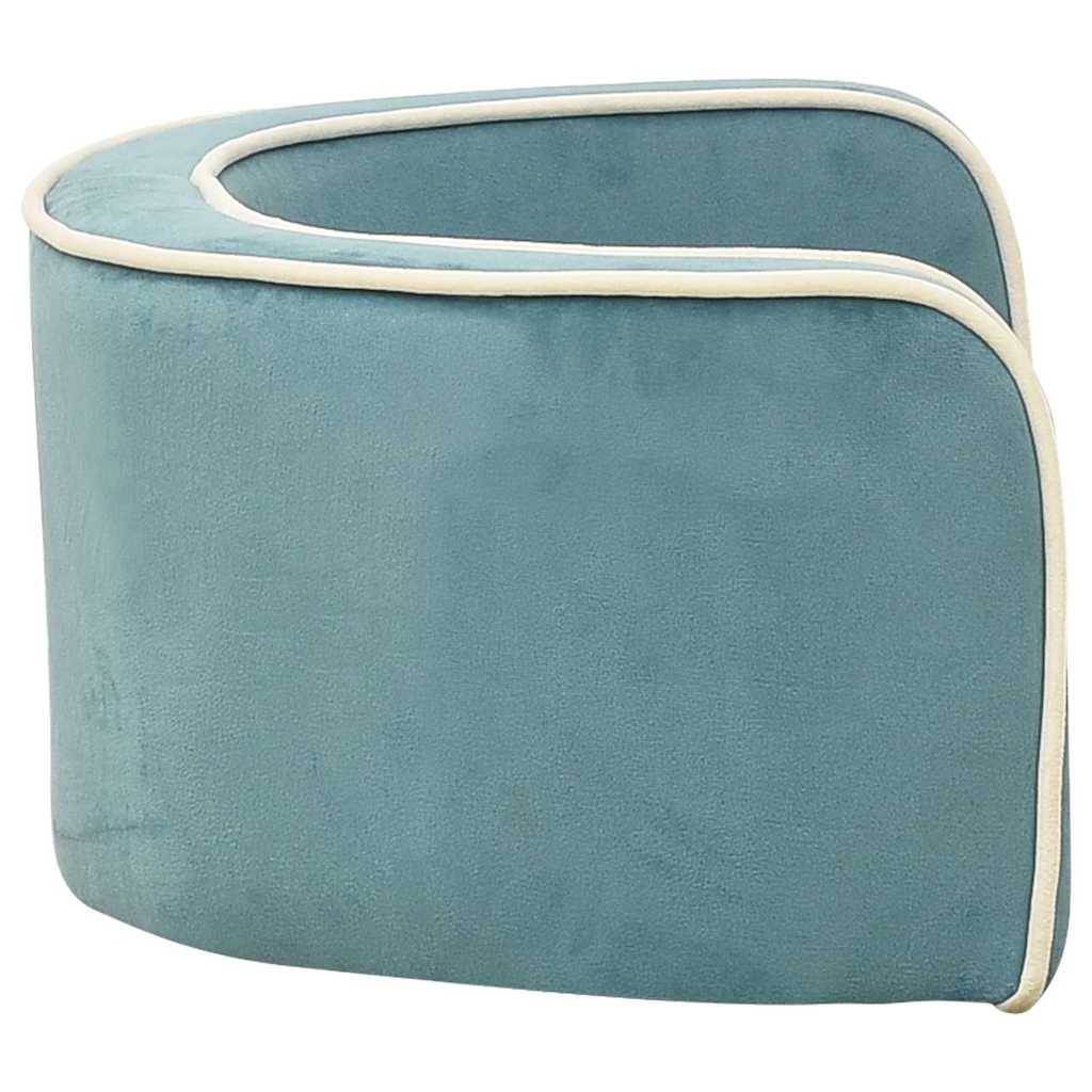 Divano Cani Pieghevole Turchese 73x67x26cm in Peluche e Cuscino