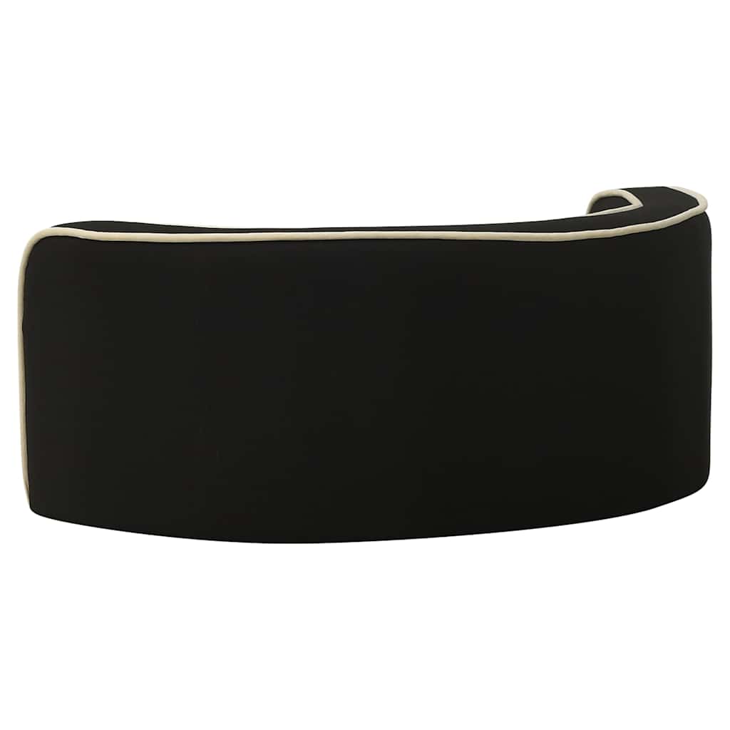 Divano Cani Pieghevole Nero 76x71x30 cm Cuscino Lino Lavabile