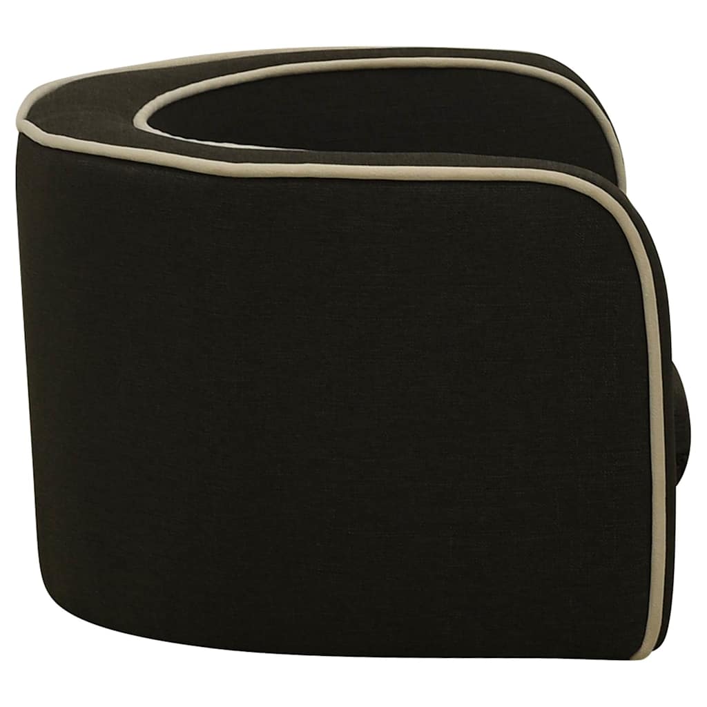 Divano Cani Pieghevole Grigio Scuro76x71x30 cm Cuscino Lino Lavabile
