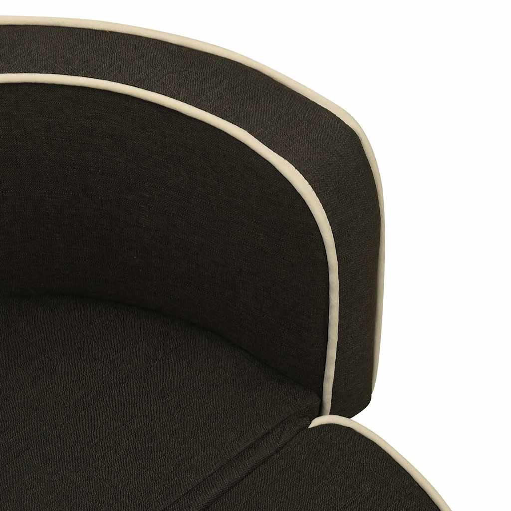 Divano Cani Pieghevole Grigio Scuro76x71x30 cm Cuscino Lino Lavabile