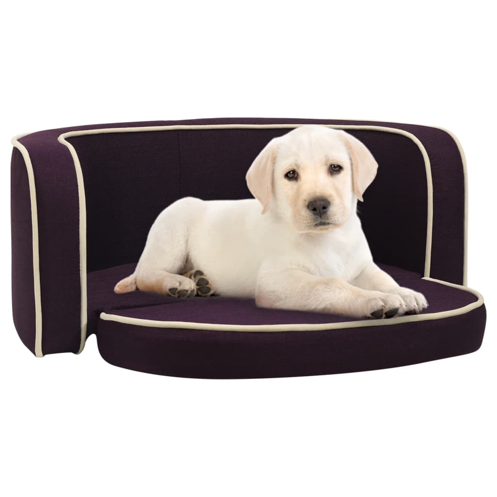 Divano Cani Pieghevole Bordeaux 73x67x26cmCuscino Lino Lavabile