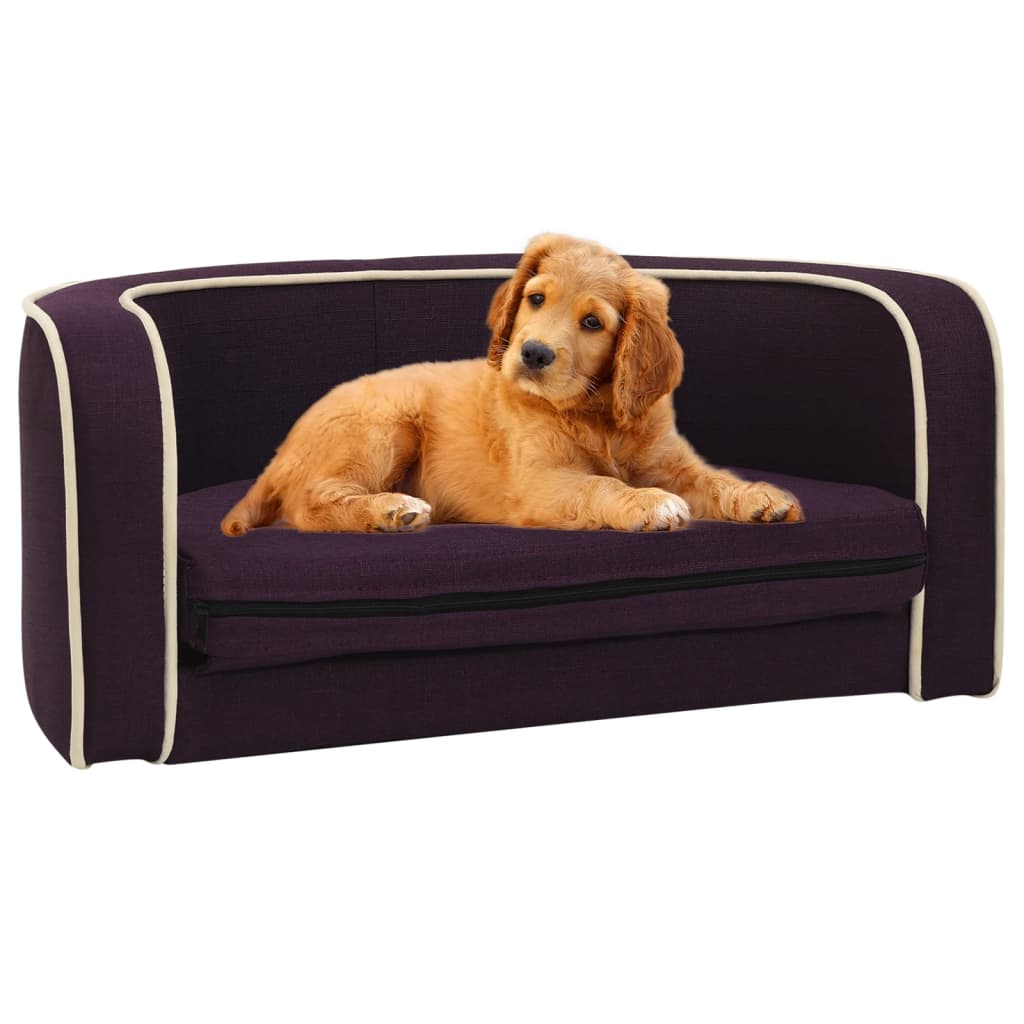 Divano Cani Pieghevole Bordeaux 73x67x26cmCuscino Lino Lavabile