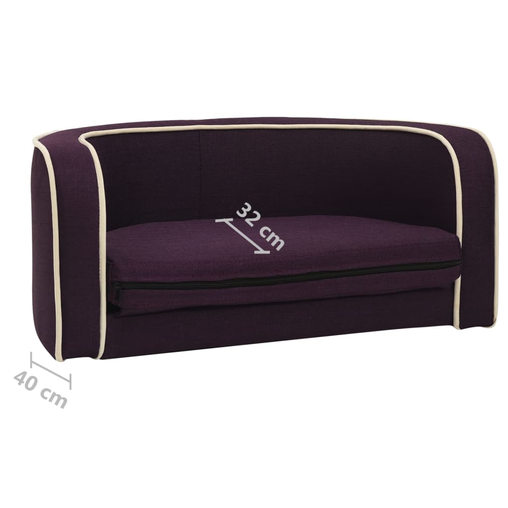 Divano Cani Pieghevole Bordeaux 73x67x26cmCuscino Lino Lavabile