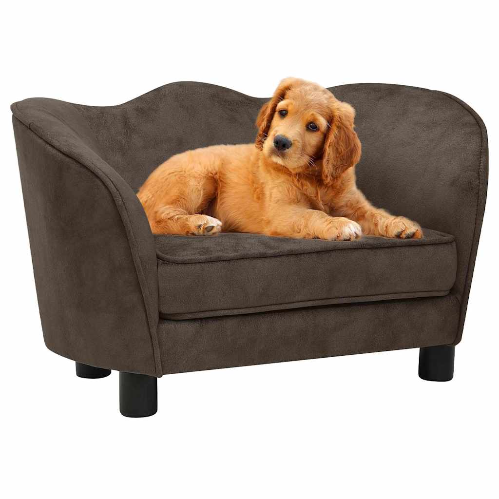 Divano per Cani Marrone 66x43x40 cm in Peluche