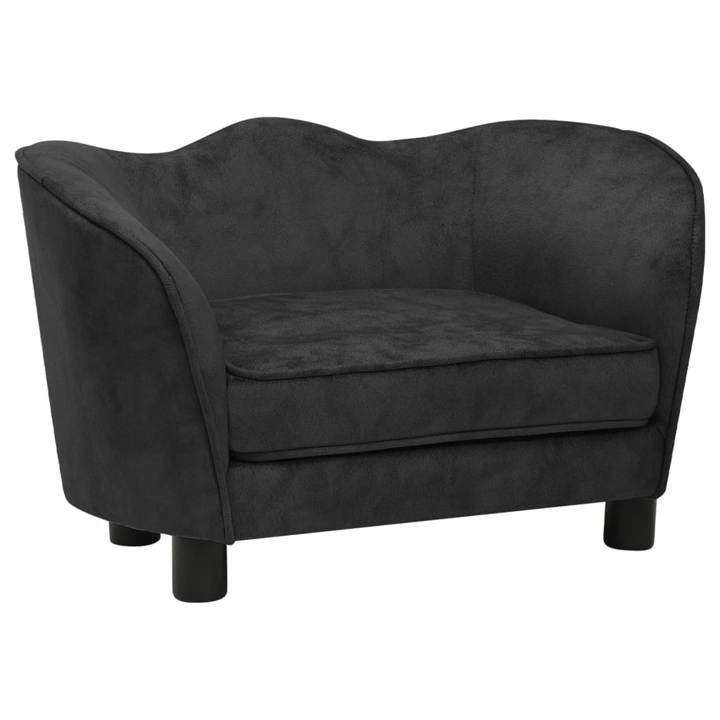 Divano per Cani Nero 66x43x40 cm in Peluche